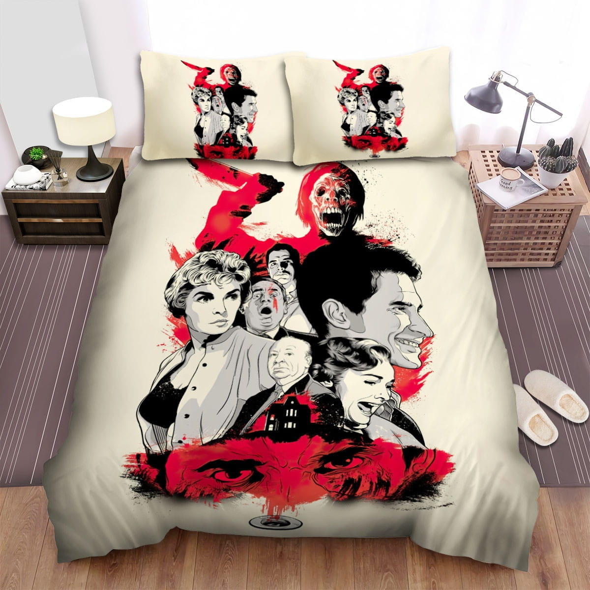 Psycho (1960) Highlight Bedding Sets, Flatsheet Gift For Wife, Husband, Besties