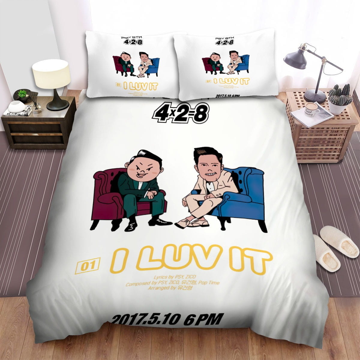 Psy I Luv It Bedding Sets Duvet Cover, Flatsheet, Pillowcase For Your Lover