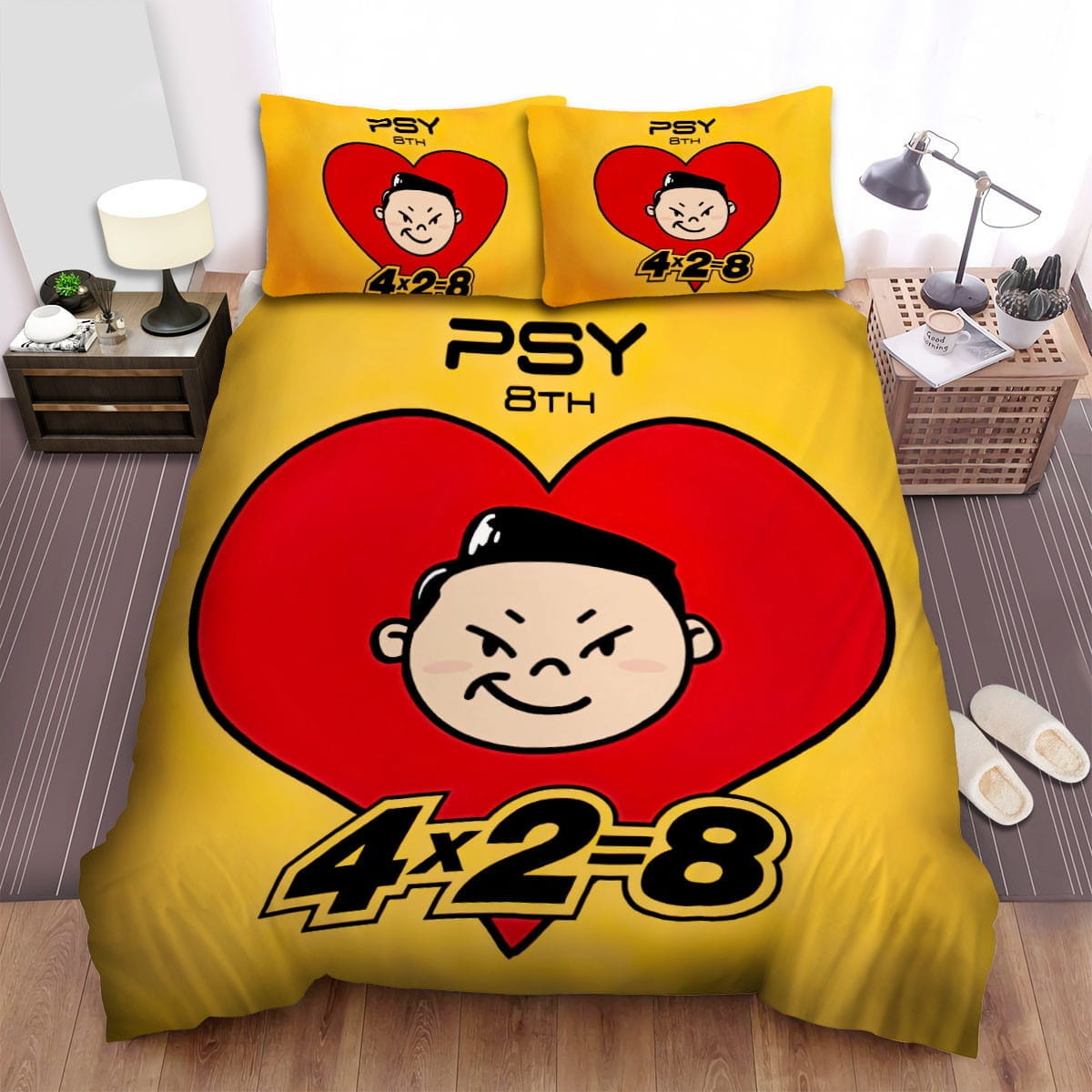 Psy Heart Bedding Sets Duvet Cover, Flatsheet, Pillowcase For Your Lover