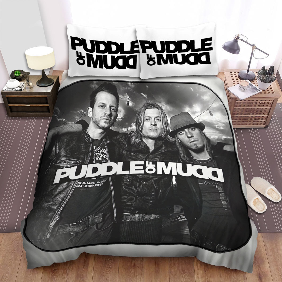 Puddle Of Mudd Cool Guys Decorative Bedding Sets with Duvet Cover, Flatsheet, Pillowcases