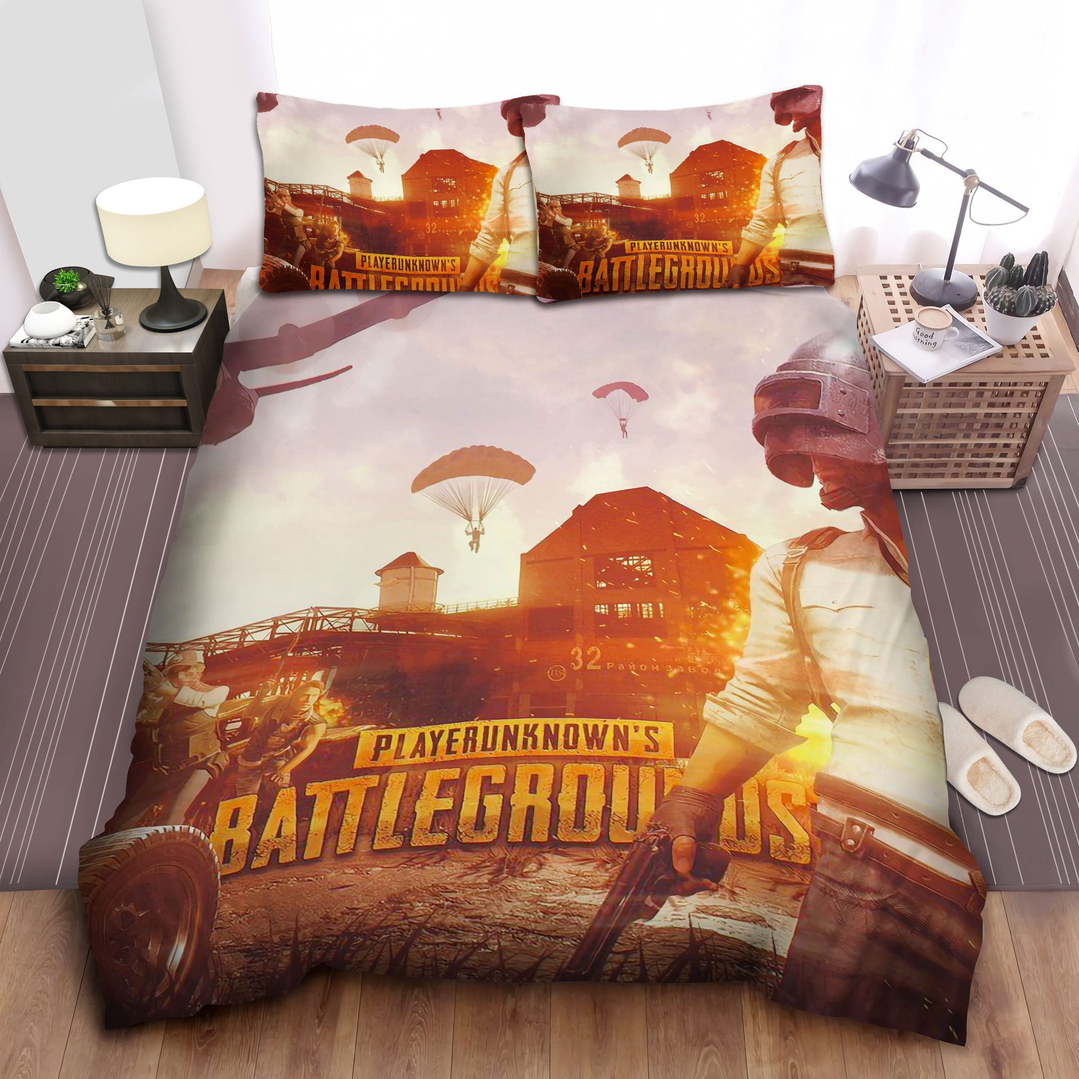 Pubg Warfare Bedding Sets, Flatsheet Gift For Wife, Husband, Besties
