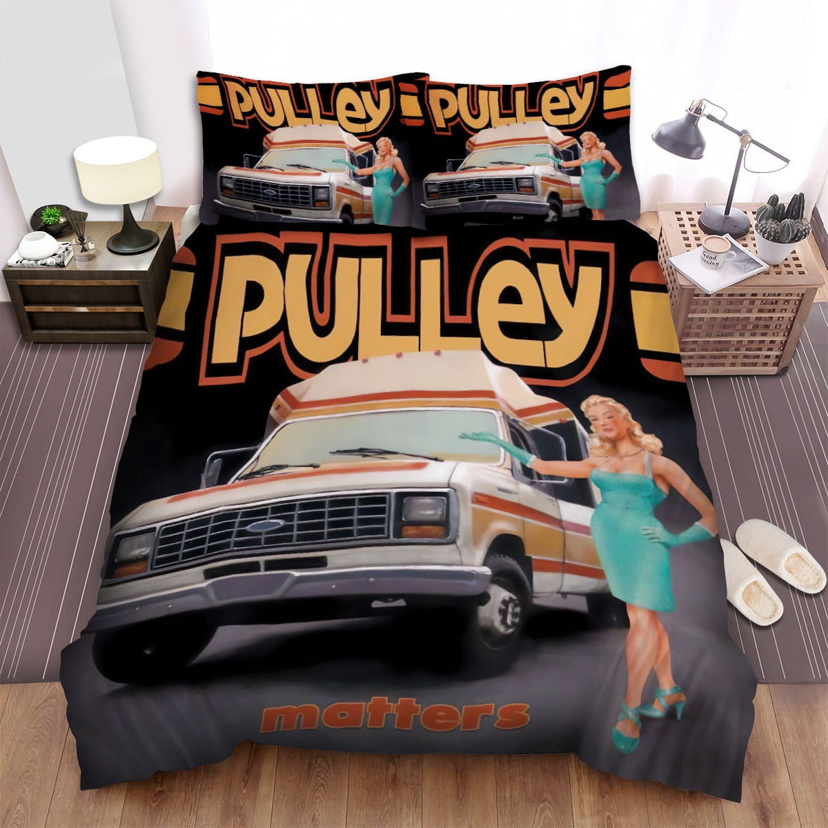 Pulley Matters Decorative Bedding Sets with Duvet Cover, Flatsheet, Pillowcases