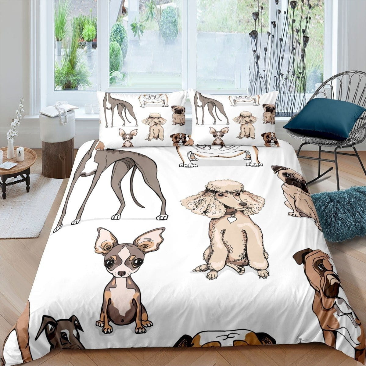 Puppy Dogs Bedding Sets Duvet Cover, Flatsheet, Pillowcases Perfect Gift For Fans