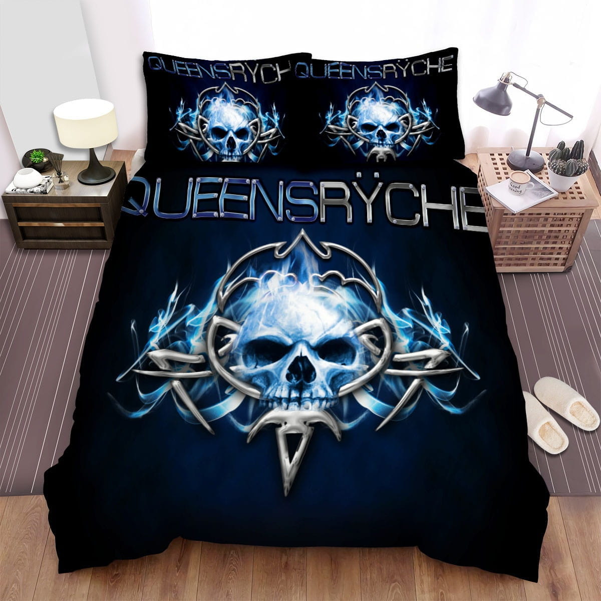 Queensryche Artwork Bedding Sets, Flatsheet Gift For Wife, Husband, Besties