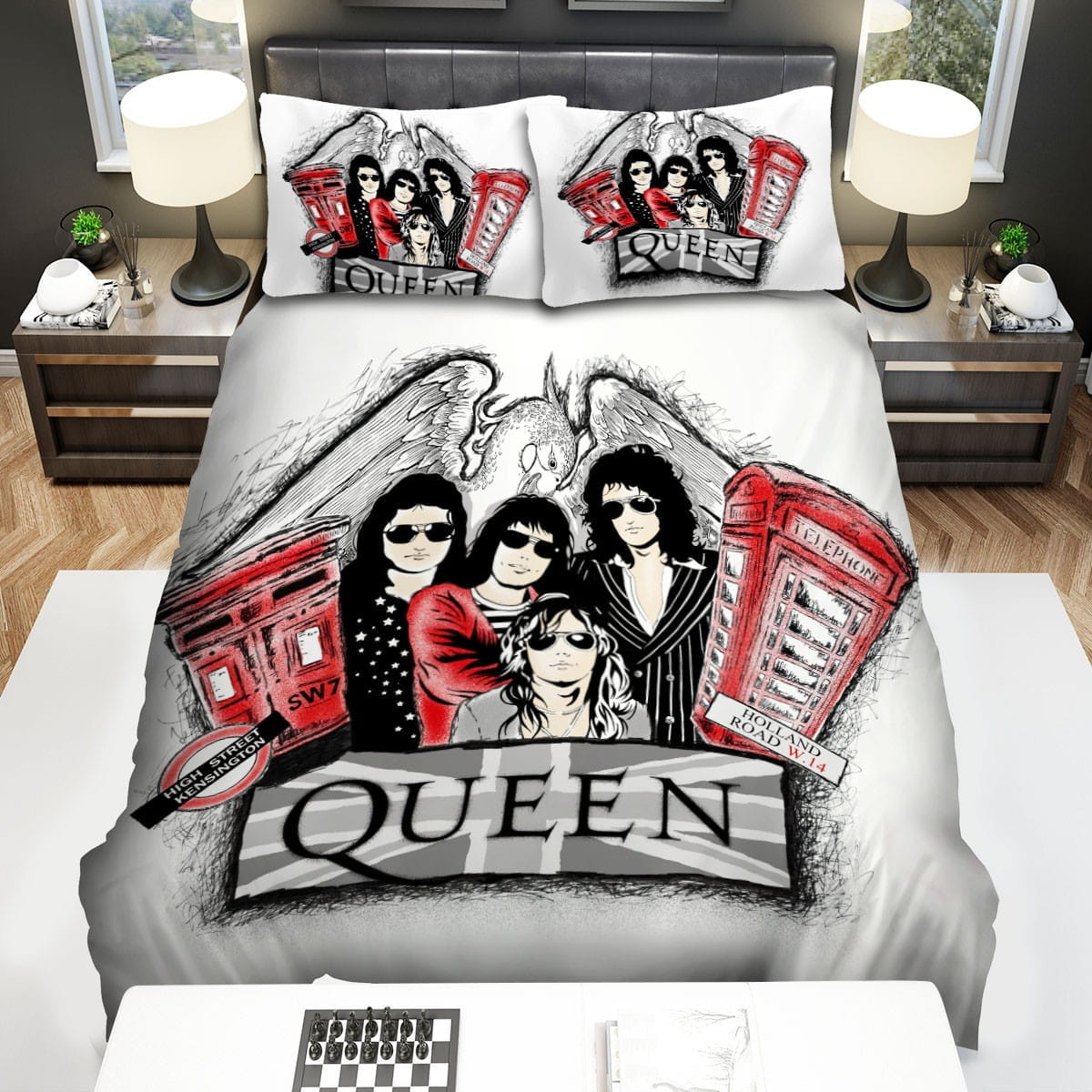Queen Band In England Bedding Sets Duvet Cover, Flatsheet, Pillowcases Perfect Gift For Fans