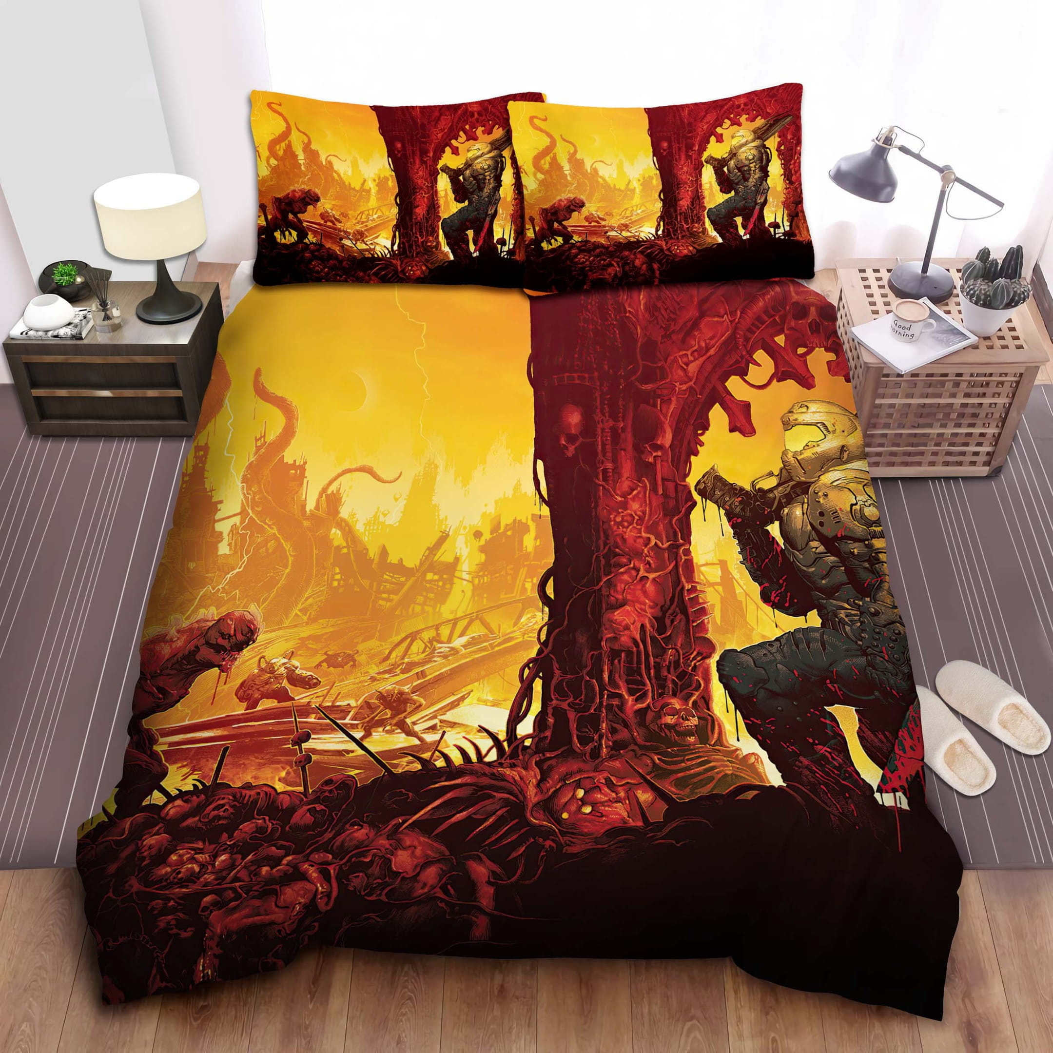 Putting Gun On Shoulder Bedding Sets Duvet Cover, Flatsheet, Pillowcase For Your Lover