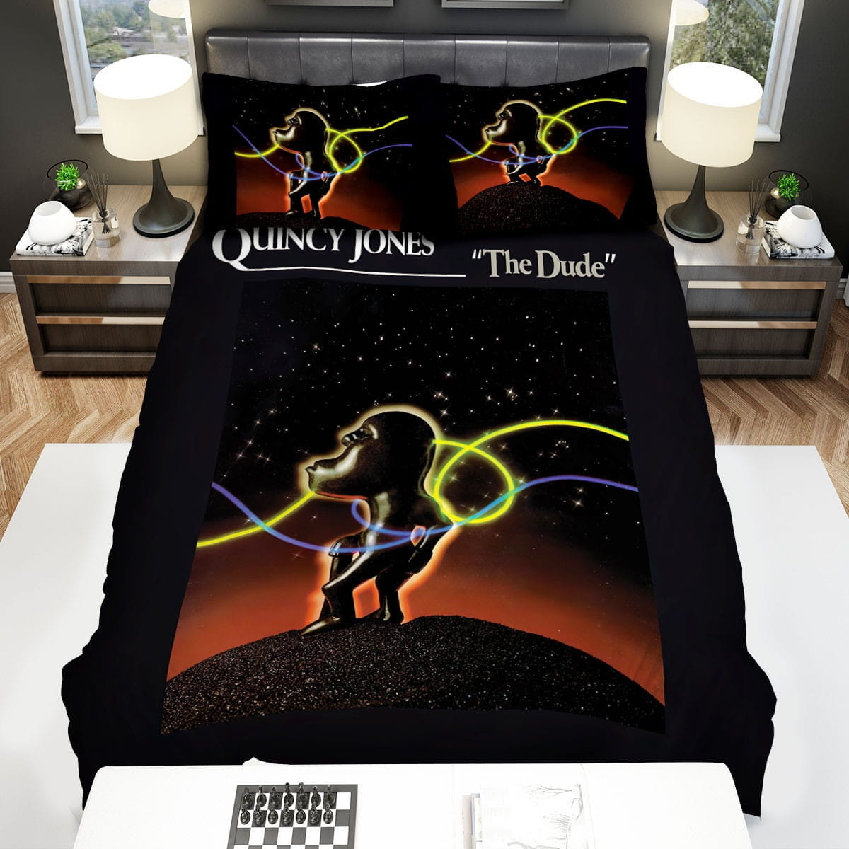 Quincy Jones The Dude Bedding Sets, Flatsheet Gift For Christmas, Thanksgiving, Halloween