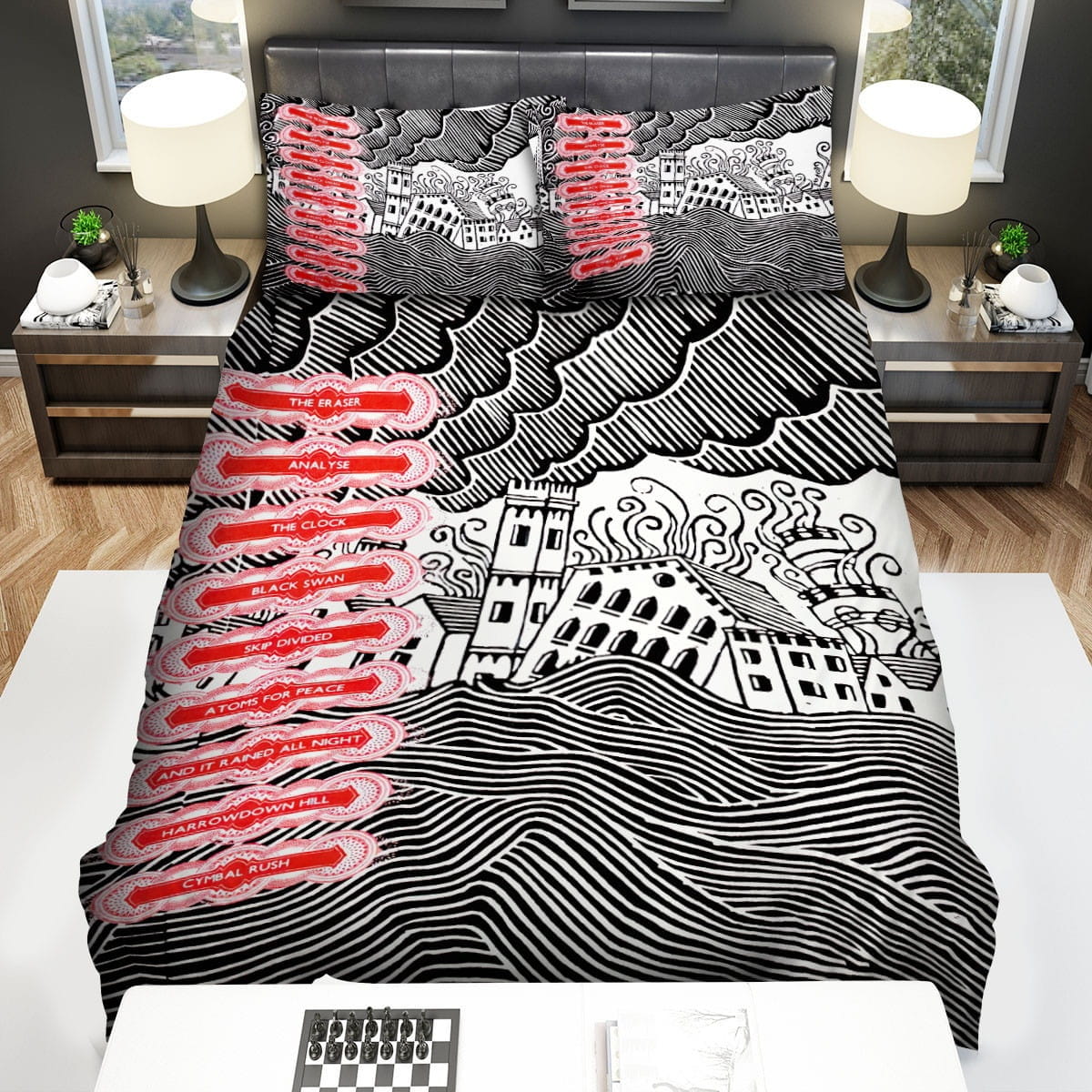 Radiohead Drawing Art Bedding Sets Duvet Cover, Flatsheet, Pillowcase For Your Lover