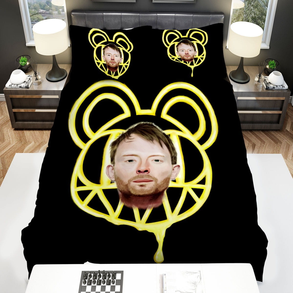 Radiohead Portrait Bedding Sets Duvet Cover, Flatsheet, Pillowcase For Your Lover