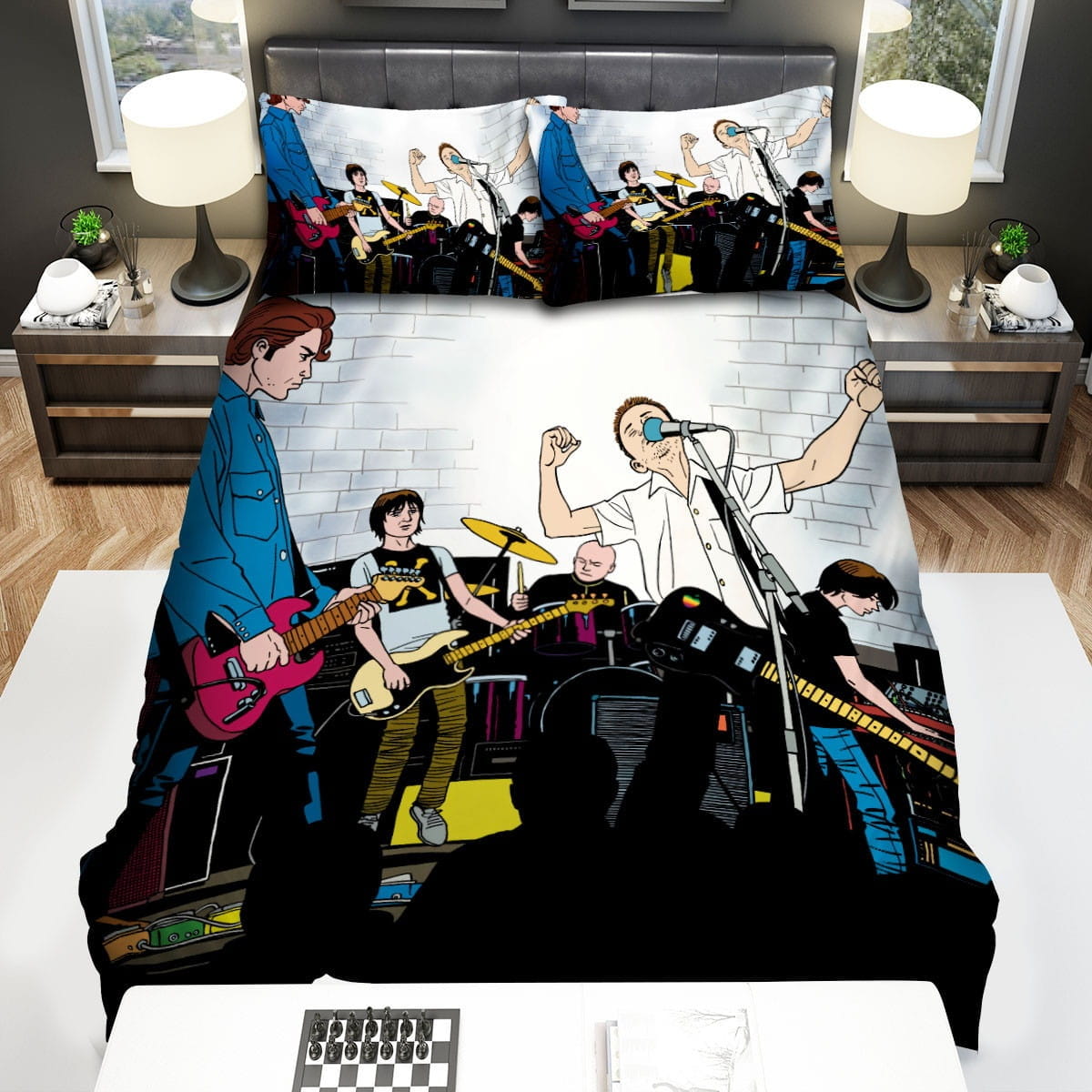 Radiohead Illustration Bedding Sets, Flatsheet Gift For Wife, Husband, Besties