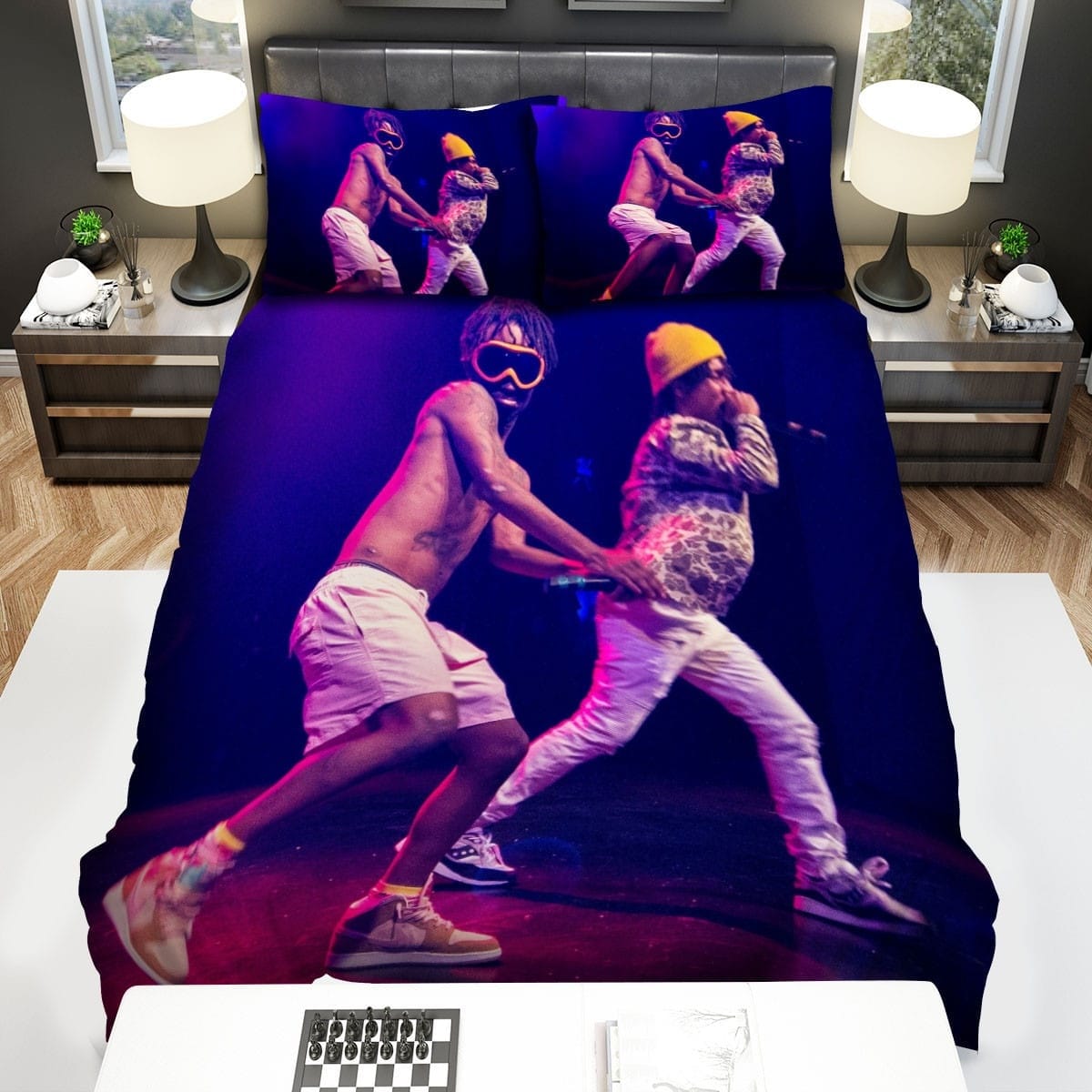 Rae Sremmurd On Stage Decorative Bedding Sets with Duvet Cover, Flatsheet, Pillowcases