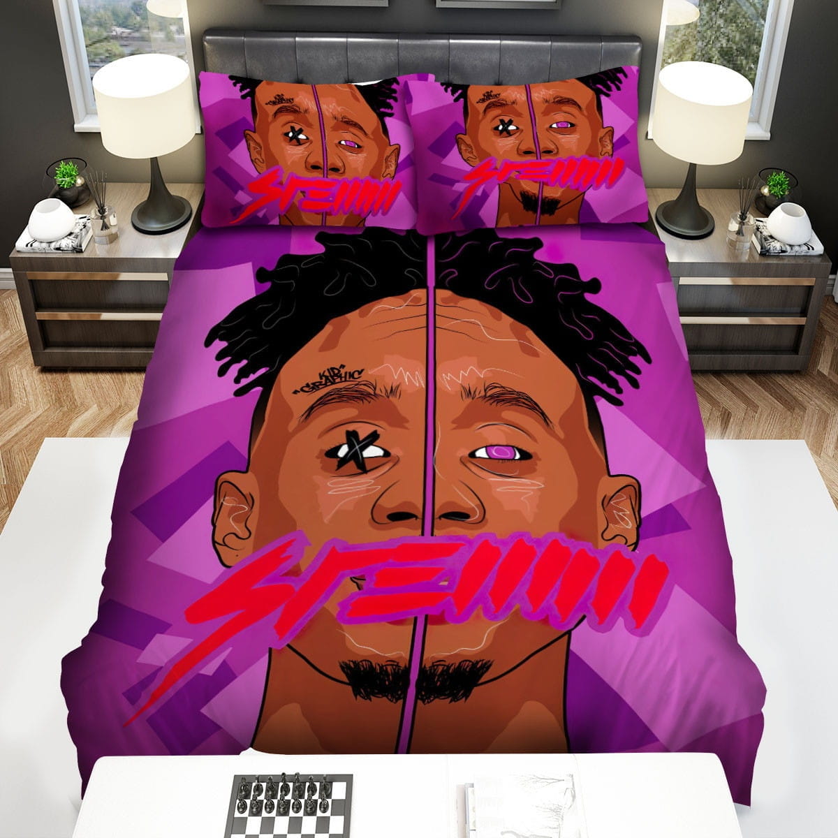 Rae Sremmurd X Eye Decorative Bedding Sets with Duvet Cover, Flatsheet, Pillowcases