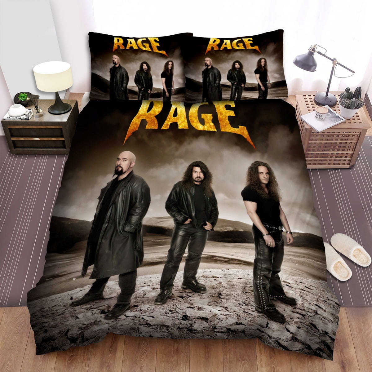 Rage Band Desert Background Bedding Set, Gift For Christmas, Birthday, Thanksgiving