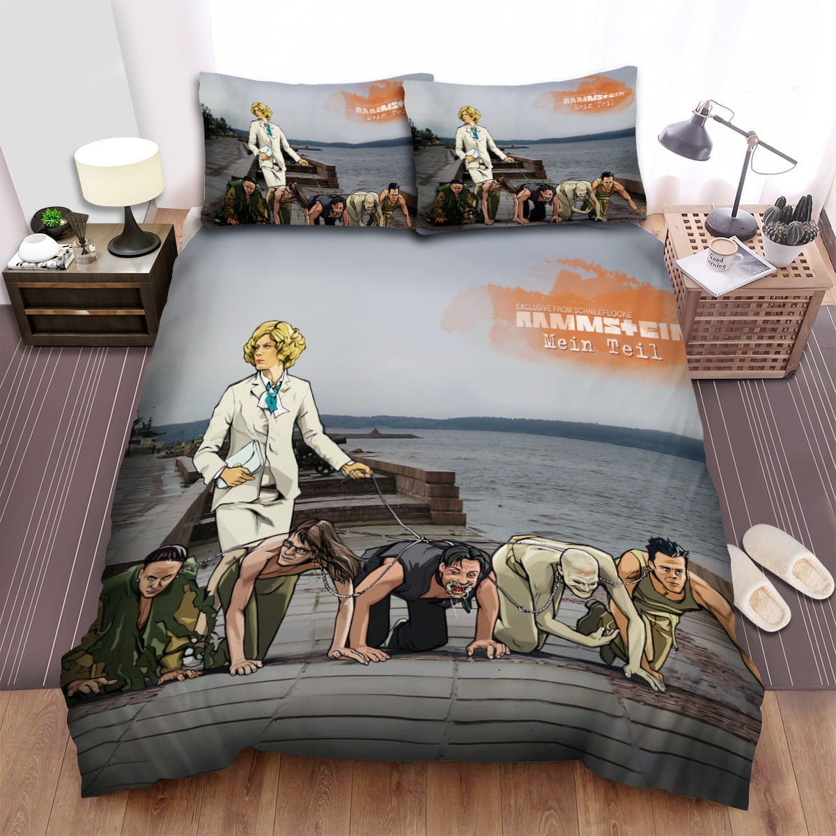 Rammstein Men Teil Art Bedding Sets Duvet Cover, Flatsheet, Pillowcases Perfect Gift For Fans