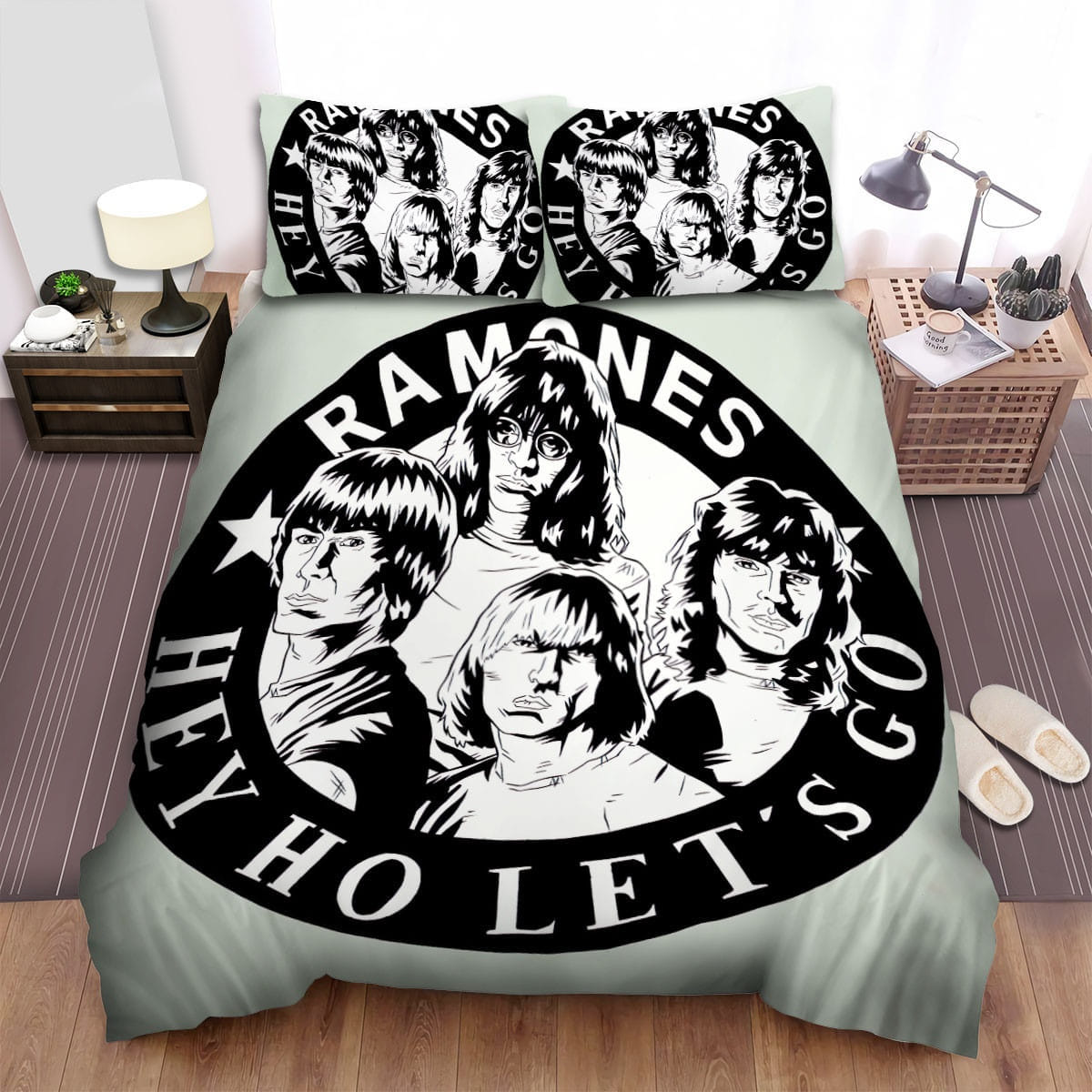 Ramones Hey Ho Lets Go Bedding Set, Gift For Christmas, Birthday, Thanksgiving