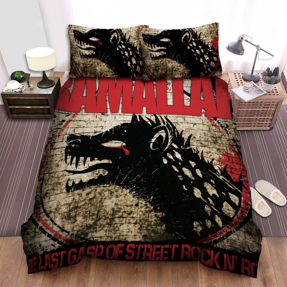Ramallah Band Red Dragon Bedding Set, Gift For Christmas, Birthday, Thanksgiving