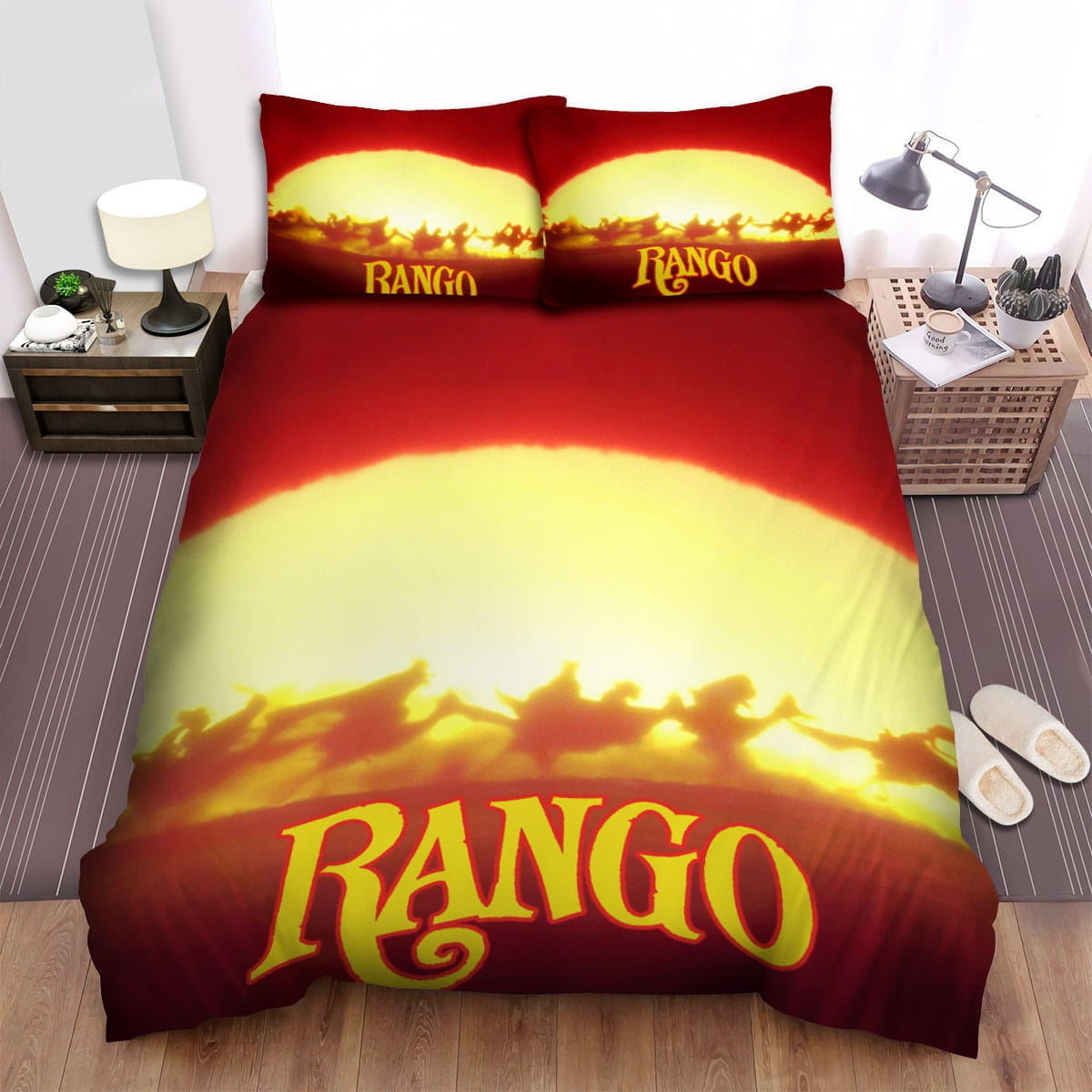 Rango Sunset And The Squad Bedding Sets Duvet Cover, Flatsheet, Pillowcases Perfect Gift For Fans