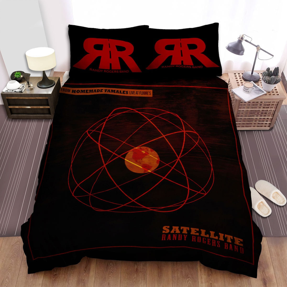 Randy Rogers Sattelite Bedding Sets, Flatsheet Gift For Christmas, Thanksgiving, Halloween