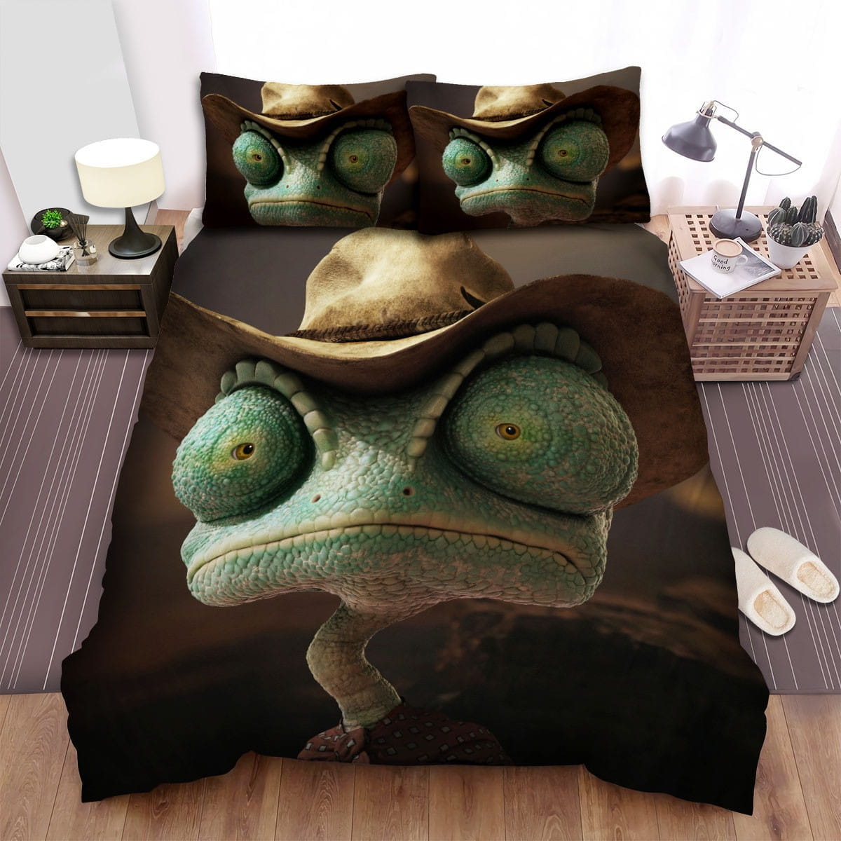 Rango Portrait Bedding Sets, Flatsheet Gift For Christmas, Thanksgiving, Halloween