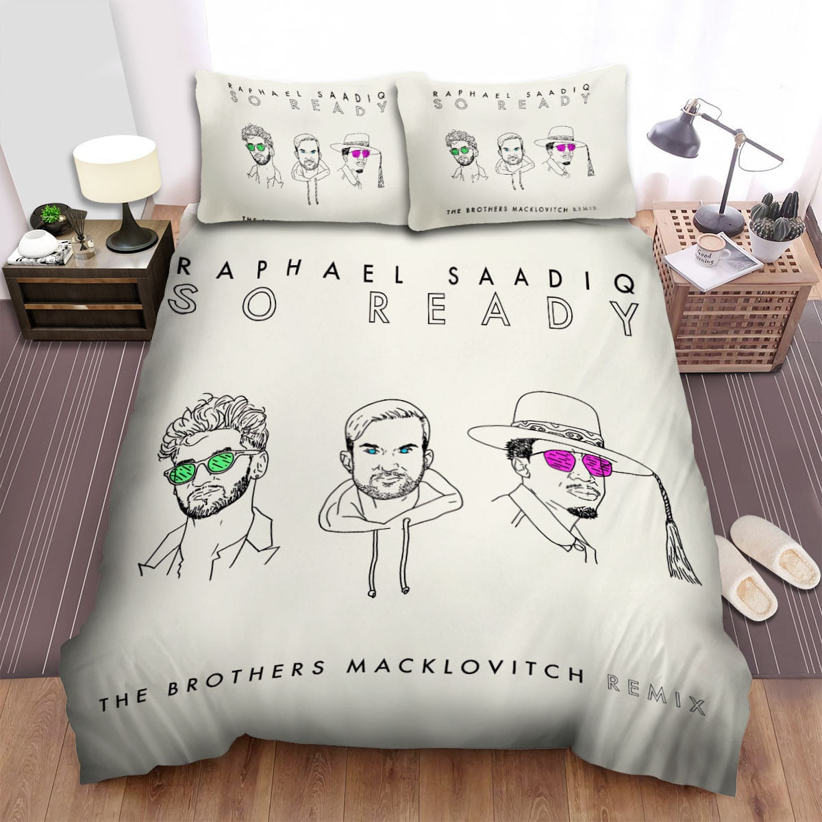 Raphael Saadiq Doodle Bedding Set, Gift For Christmas, Birthday, Thanksgiving