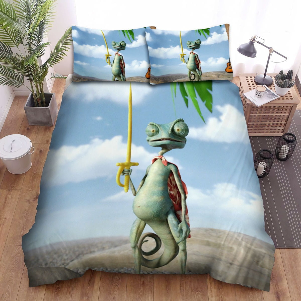 Rango Holding The Sword Bedding Sets Duvet Cover, Flatsheet, Pillowcase For Your Lover