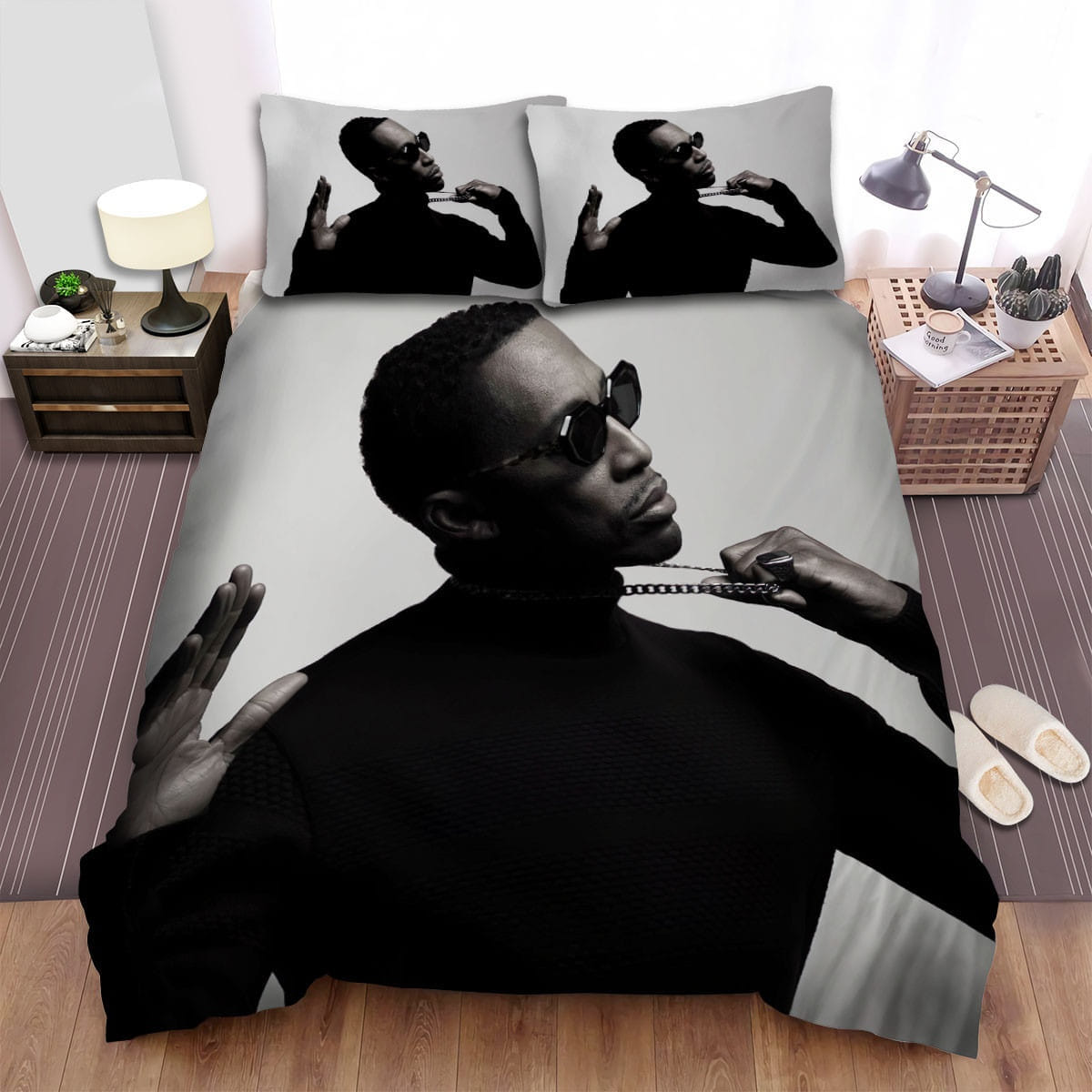 Raphael Saadiq Glass Bedding Sets, Flatsheet Gift For Christmas, Thanksgiving, Halloween