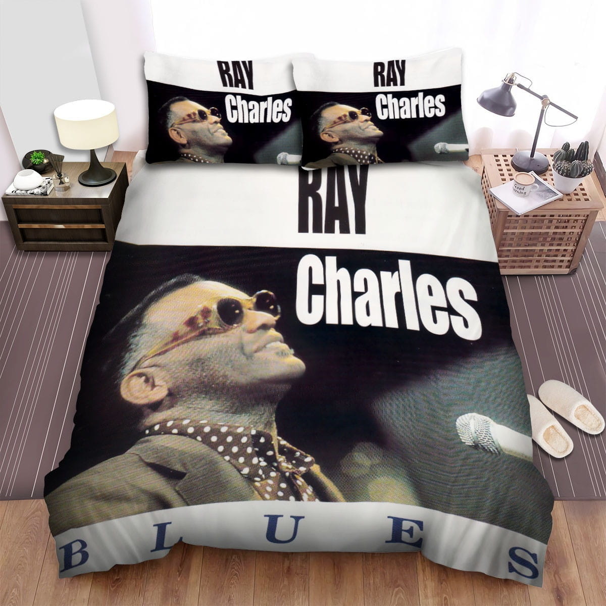 Ray Charles Blues Bedding Set, Gift For Christmas, Birthday, Thanksgiving
