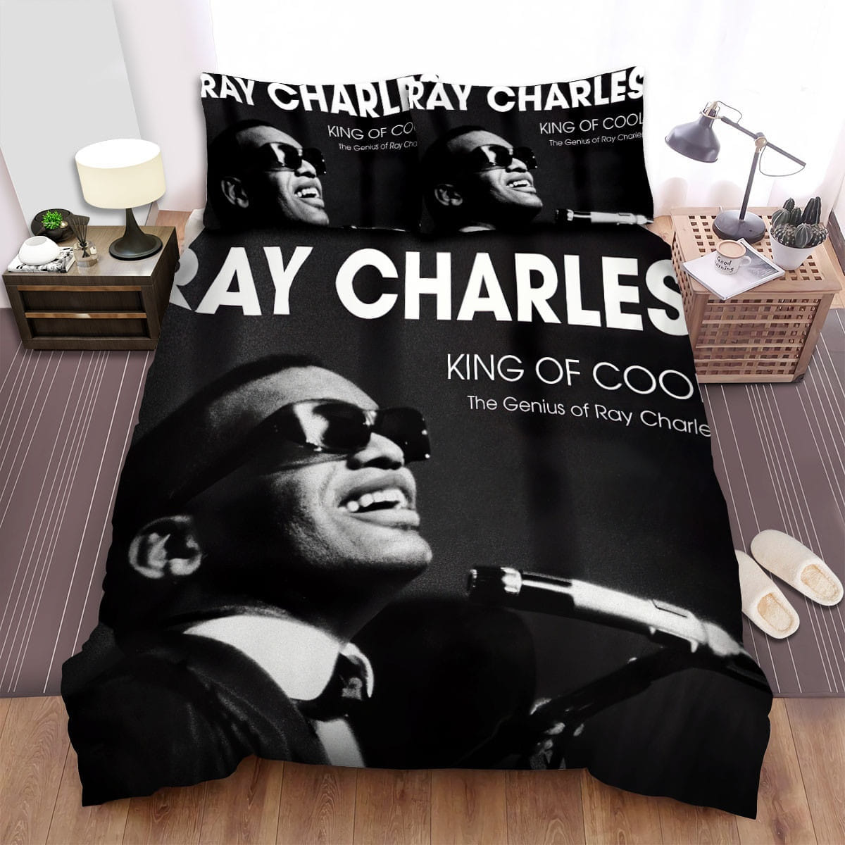 Ray Charles King Of Cool Bedding Sets Duvet Cover, Flatsheet, Pillowcases For Every Bedroom