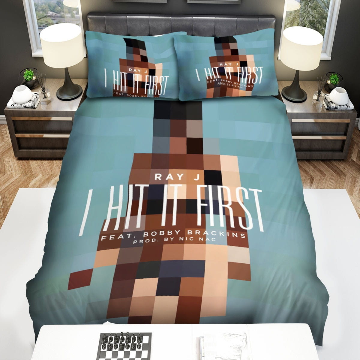 Ray J I Hit It First Bedding Sets, Flatsheet Gift For Christmas, Thanksgiving, Halloween