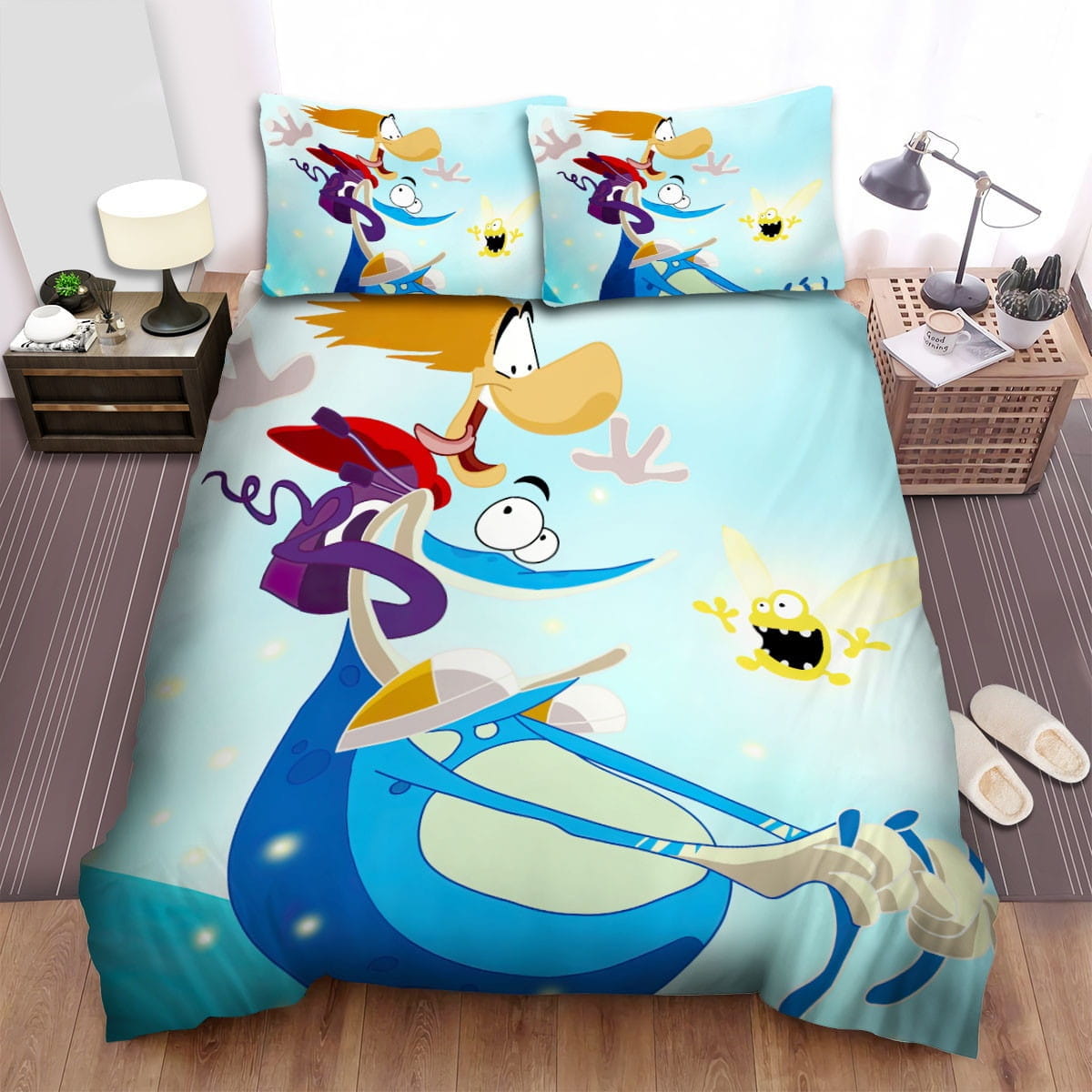 Rayman Ray On His Globox Bedding Sets, Flatsheet Gift For Wife, Husband, Besties