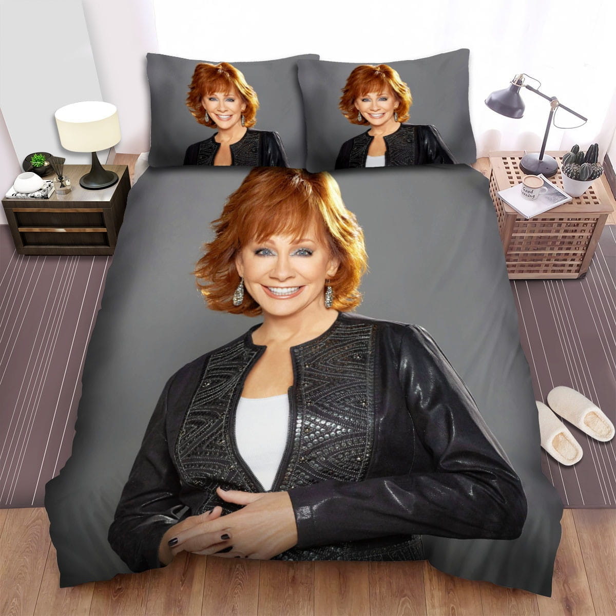 Reba Mcentire Image Bedding Sets Duvet Cover, Flatsheet, Pillowcases Perfect Gift For Fans