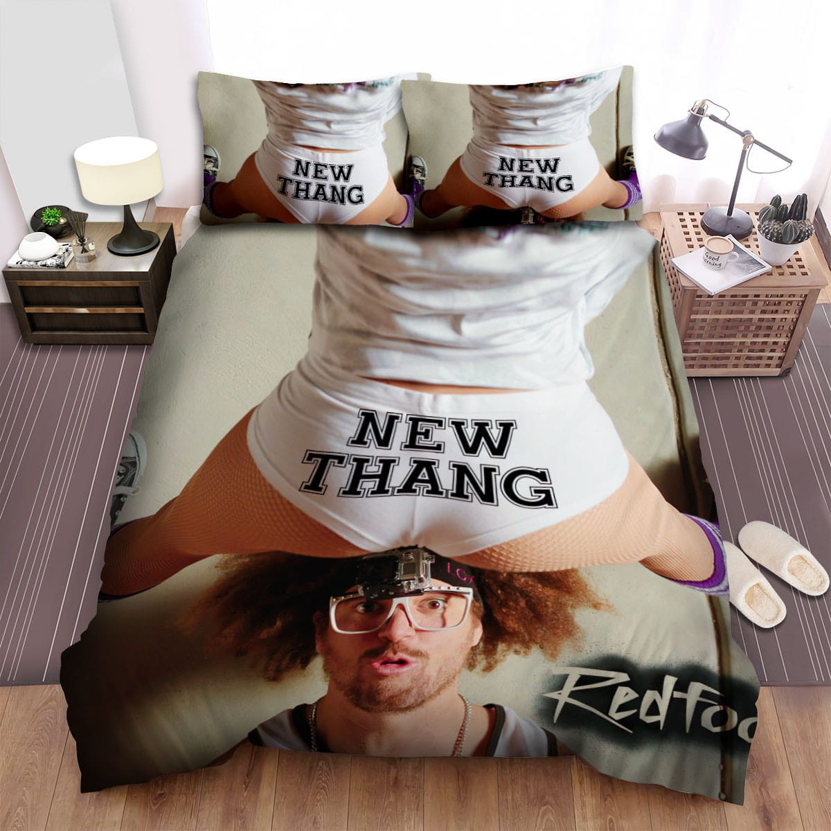 Redfoo New Thang X2 Decorative Bedding Sets with Duvet Cover, Flatsheet, Pillowcases