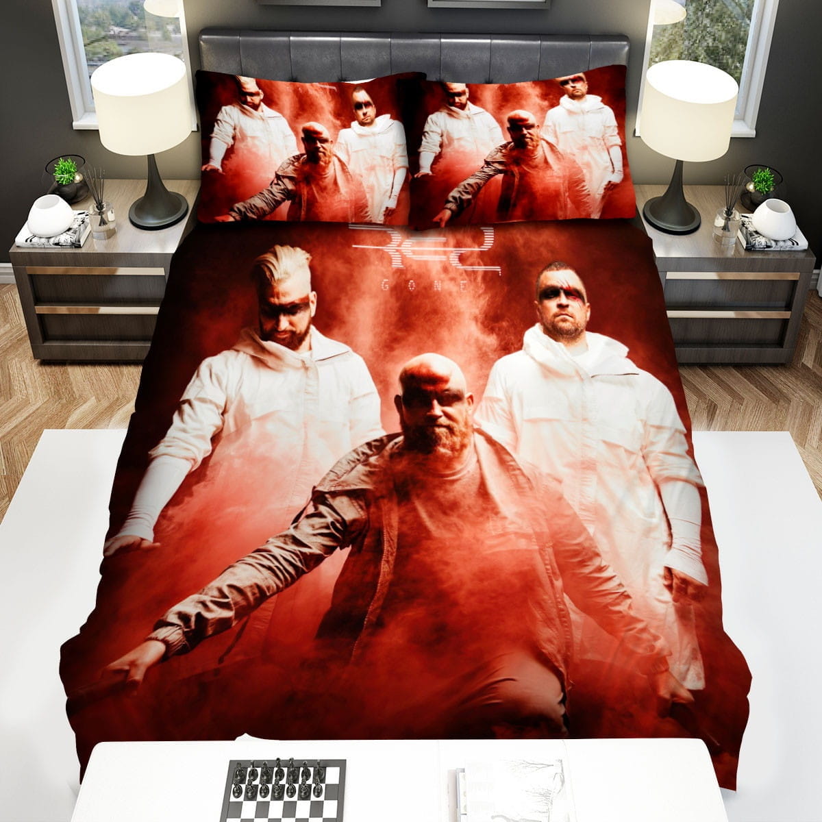 Red Gone Red Band Bedding Sets Duvet Cover, Flatsheet, Pillowcases For Every Bedroom