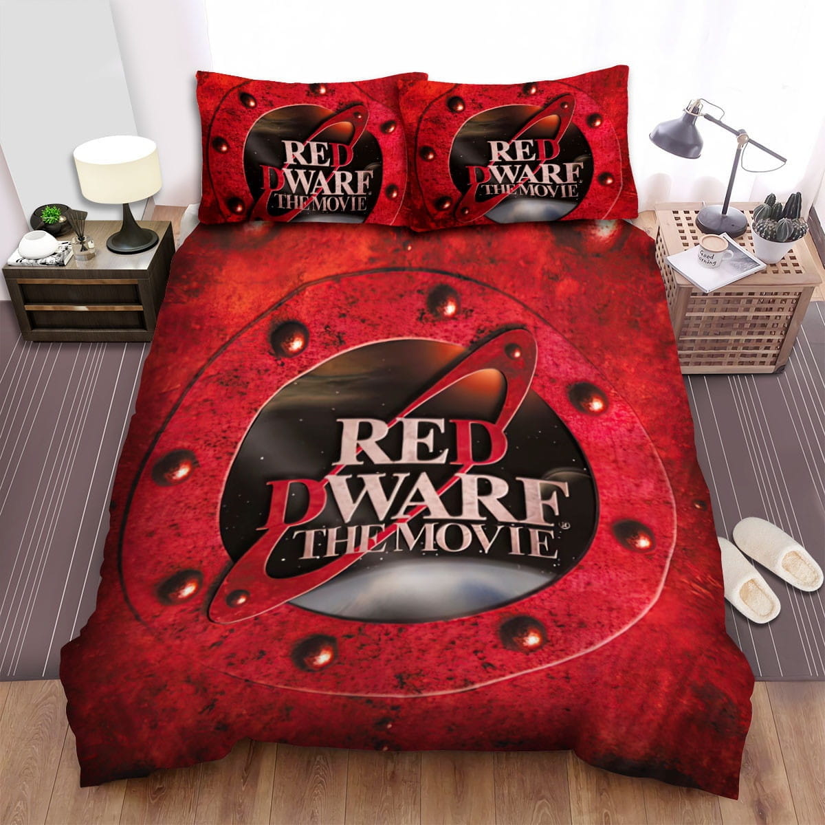 Red Dwarf Red Background Bedding Sets Duvet Cover, Flatsheet, Pillowcases For Every Bedroom