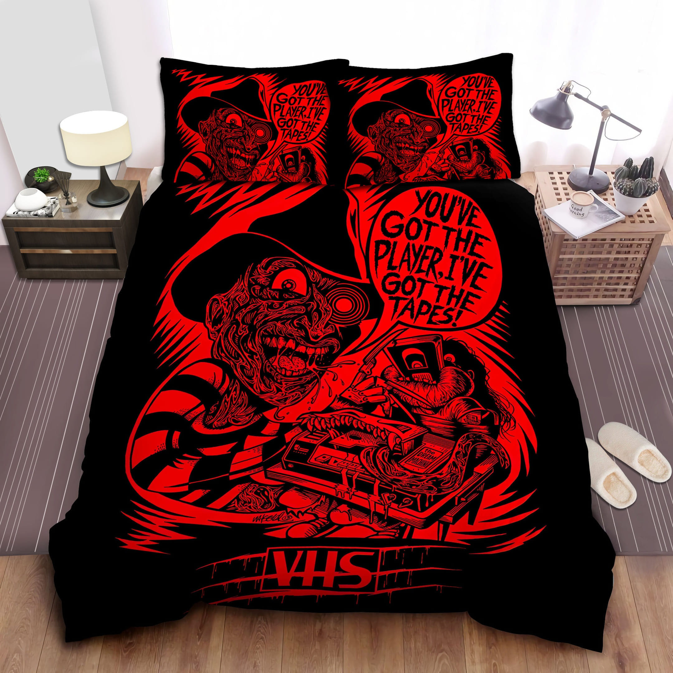 Red Freddy Krueger Bedding Set, Gift For Christmas, Birthday, Thanksgiving