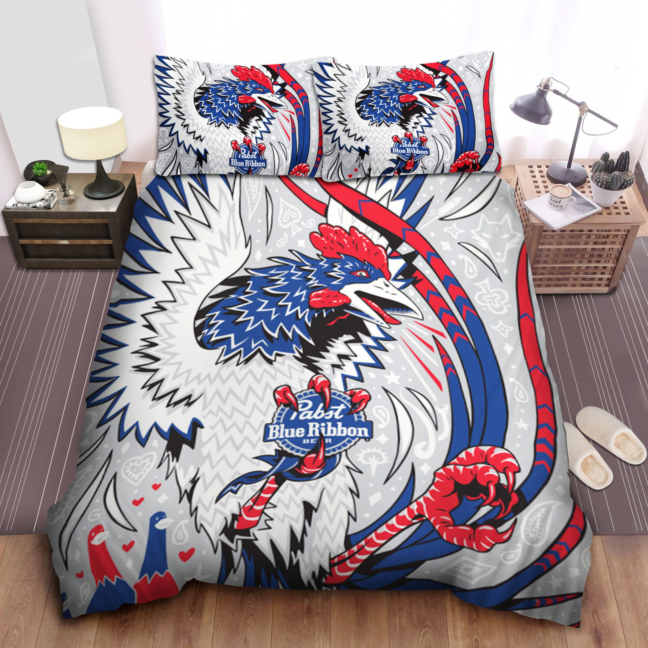 Red Claws Cock Bedding Sets, Flatsheet Gift For Wife, Husband, Besties