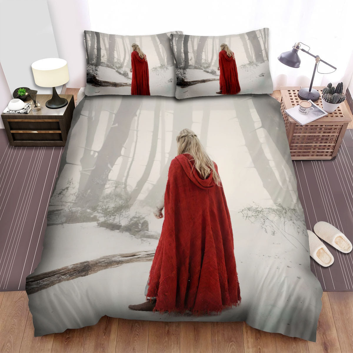 Red Riding Hood Back Bedding Sets Duvet Cover, Flatsheet, Pillowcases For Every Bedroom