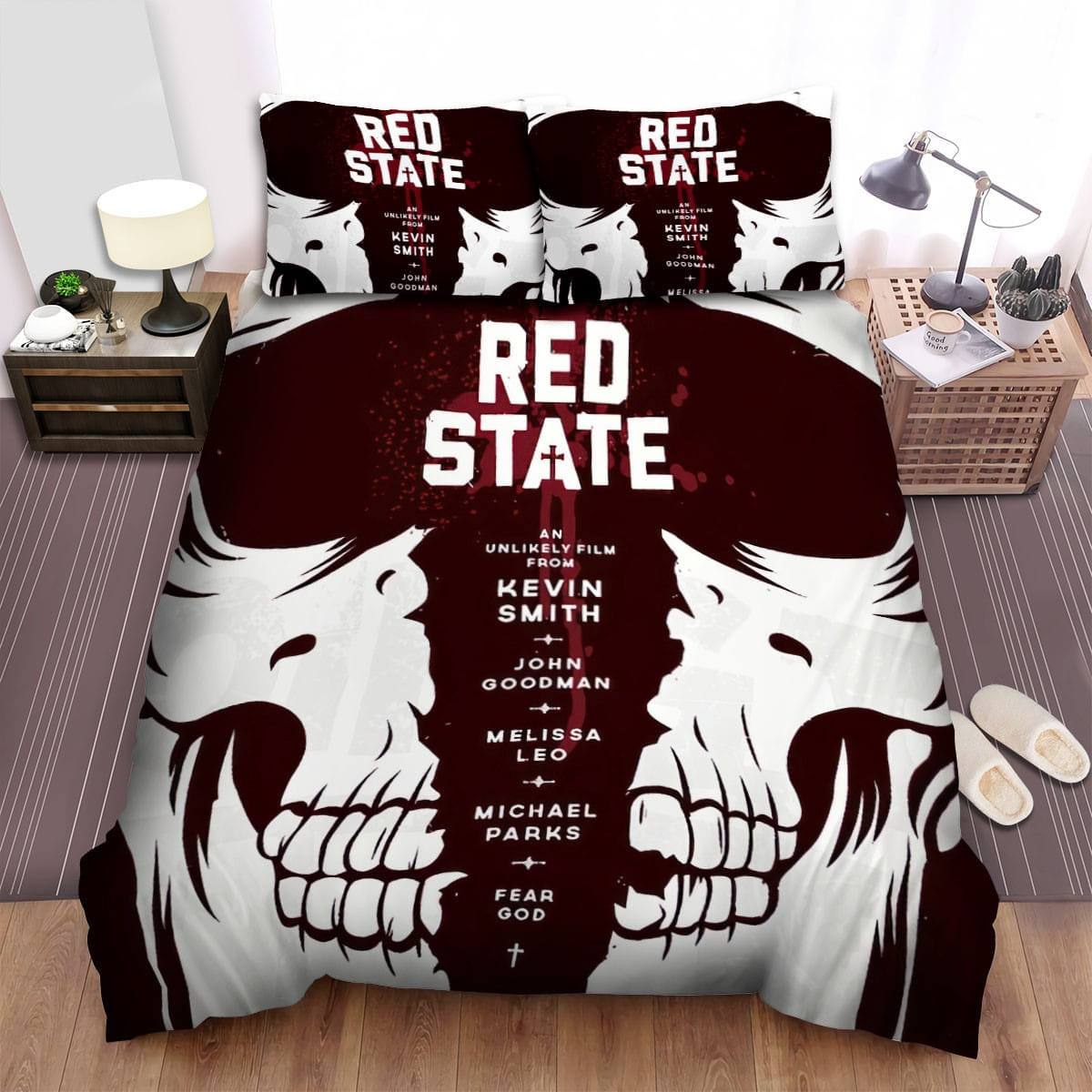 Red State Paradigm Art Decorative Bedding Sets with Duvet Cover, Flatsheet, Pillowcases