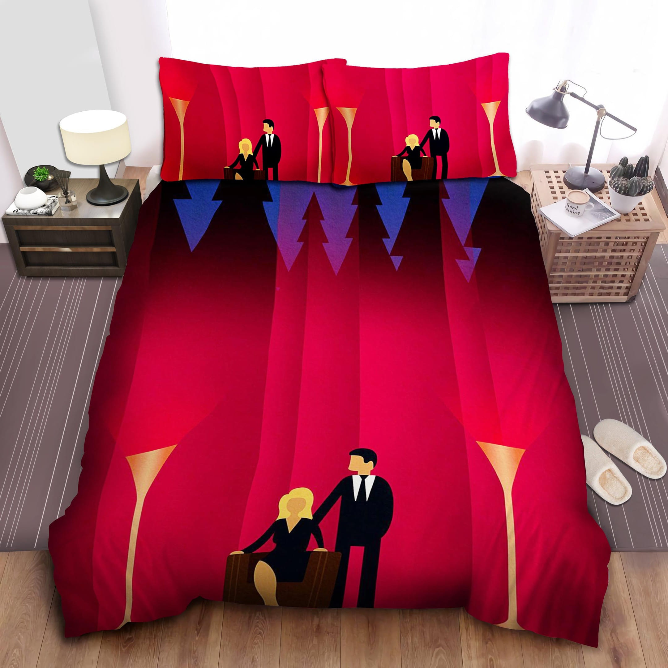 Red Room Forest Bedding Sets Duvet Cover, Flatsheet, Pillowcase For Your Lover