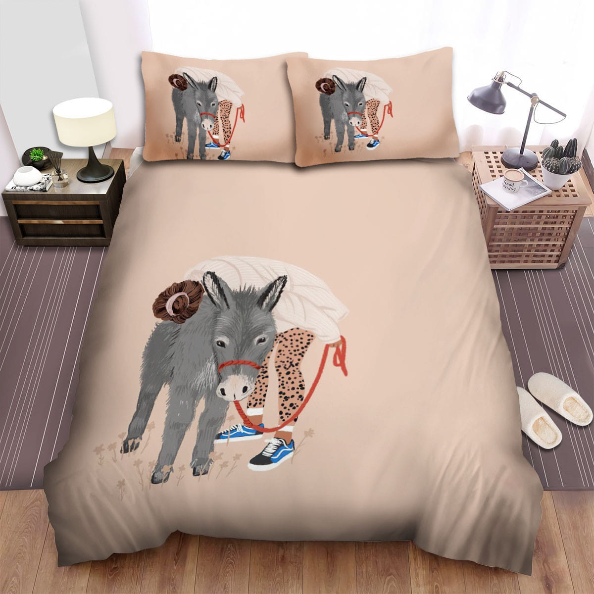 Relying On Her Donkey Bedding Sets Duvet Cover, Flatsheet, Pillowcase For Your Lover