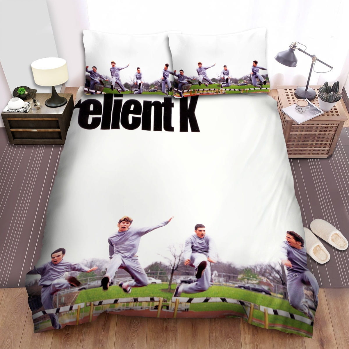 Relient K Band Jump Up Bedding Sets Duvet Cover, Flatsheet, Pillowcases Perfect Gift For Fans