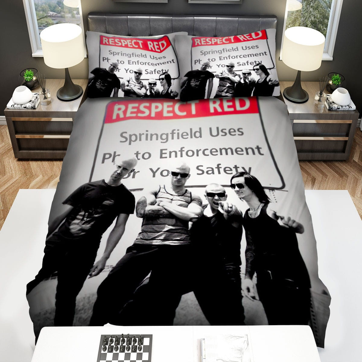 Respect Red Band Bedding Sets, Flatsheet Gift For Christmas, Thanksgiving, Halloween