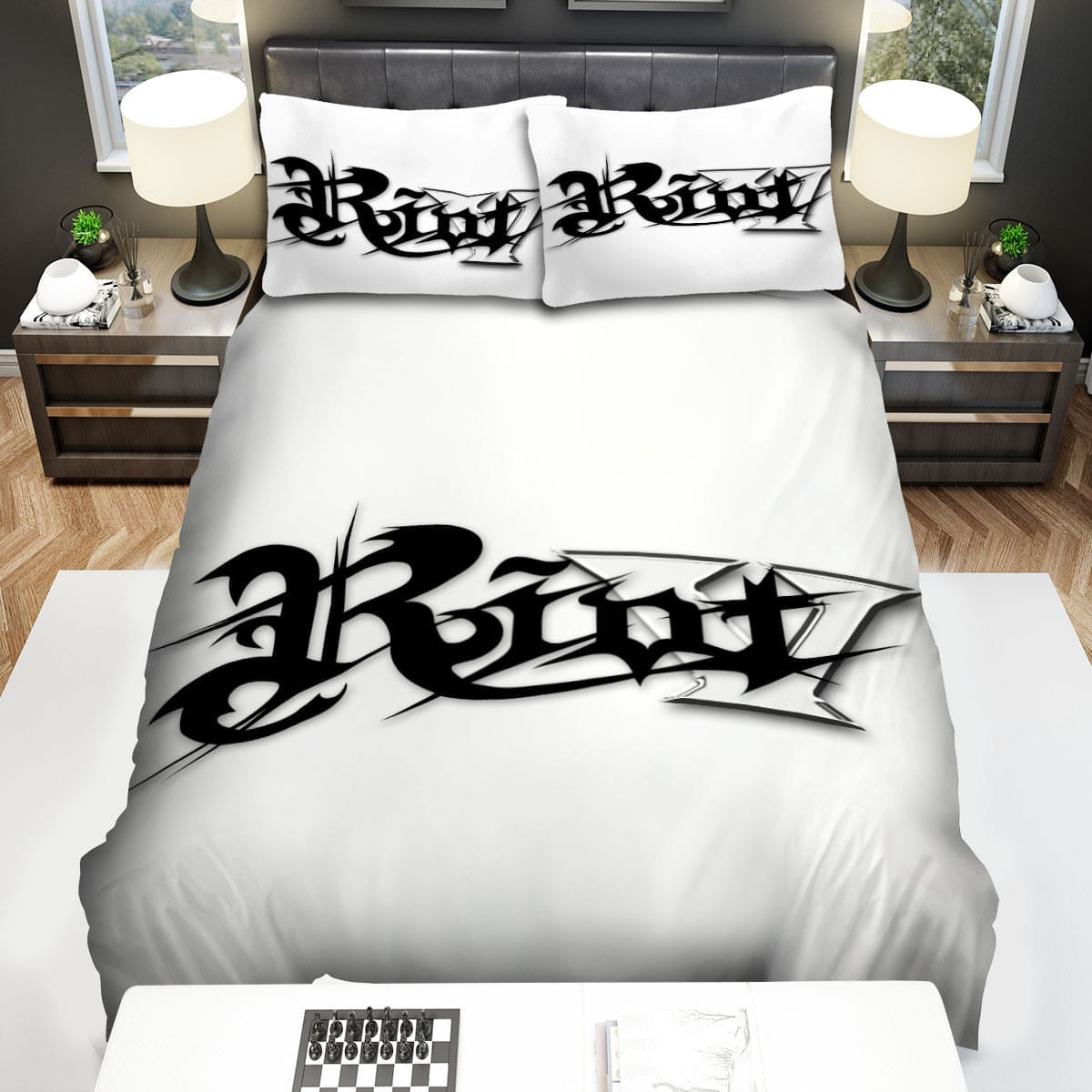 Riot Logo Wallpaper 1 Bedding Sets Duvet Cover, Flatsheet, Pillowcases Perfect Gift For Fans
