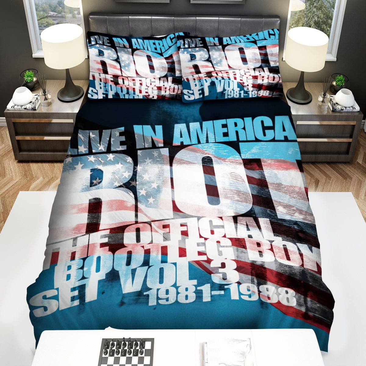 Riot Live In America Vol 3 Decorative Bedding Sets with Duvet Cover, Flatsheet, Pillowcases
