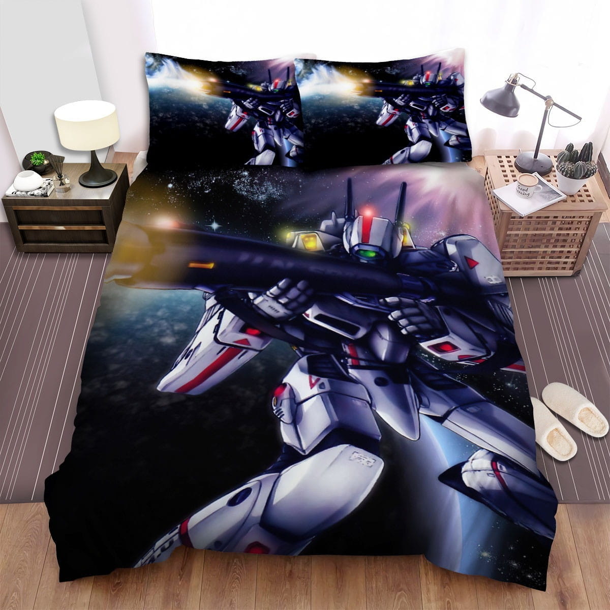 Robotech Earth Robot Bedding Sets Duvet Cover, Flatsheet, Pillowcases Perfect Gift For Fans