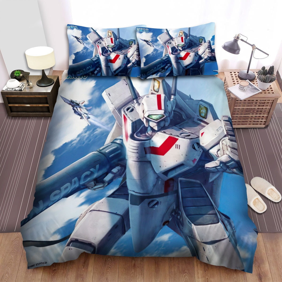 Robotech Fever Macross Decorative Bedding Sets with Duvet Cover, Flatsheet, Pillowcases