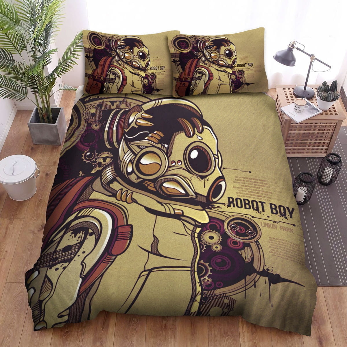 Robot Boy Linkinpark Bedding Sets Duvet Cover, Flatsheet, Pillowcases For Every Bedroom