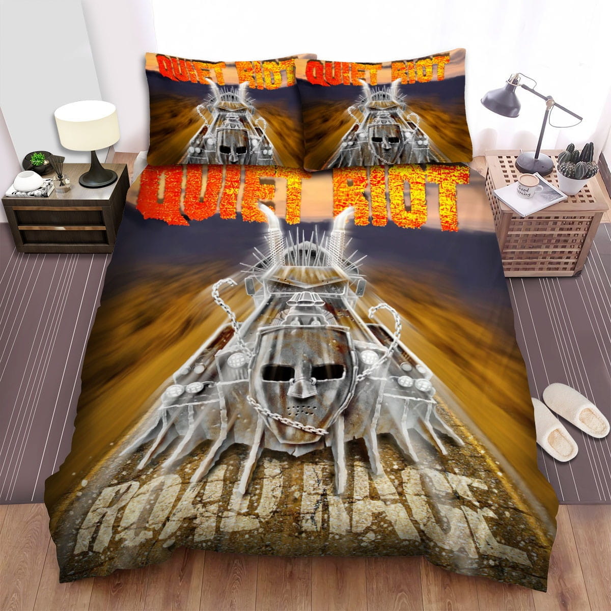 Road Rage Quiet Riot Bedding Sets, Flatsheet Gift For Wife, Husband, Besties