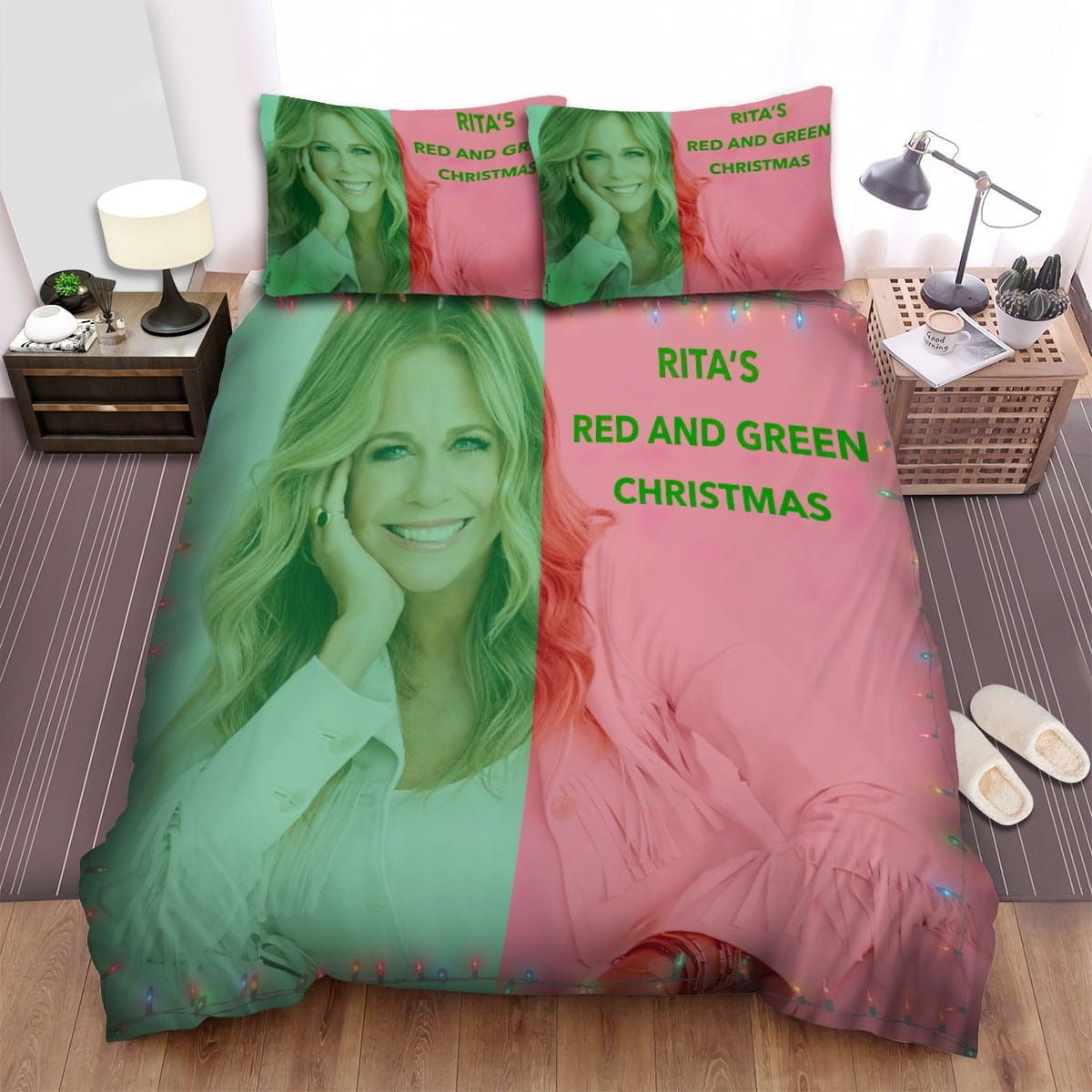 Rita Wilson Christmas Bedding Sets, Flatsheet Gift For Christmas, Thanksgiving, Halloween
