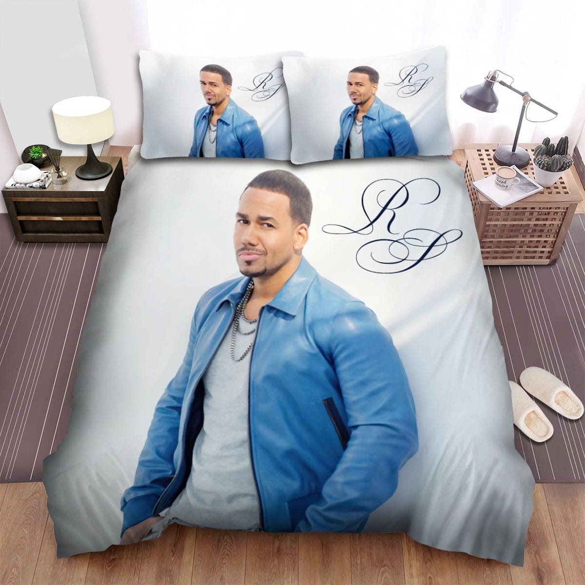Romeo Santos Blue Jacket Bedding Sets Duvet Cover Flatsheet Pillowcase